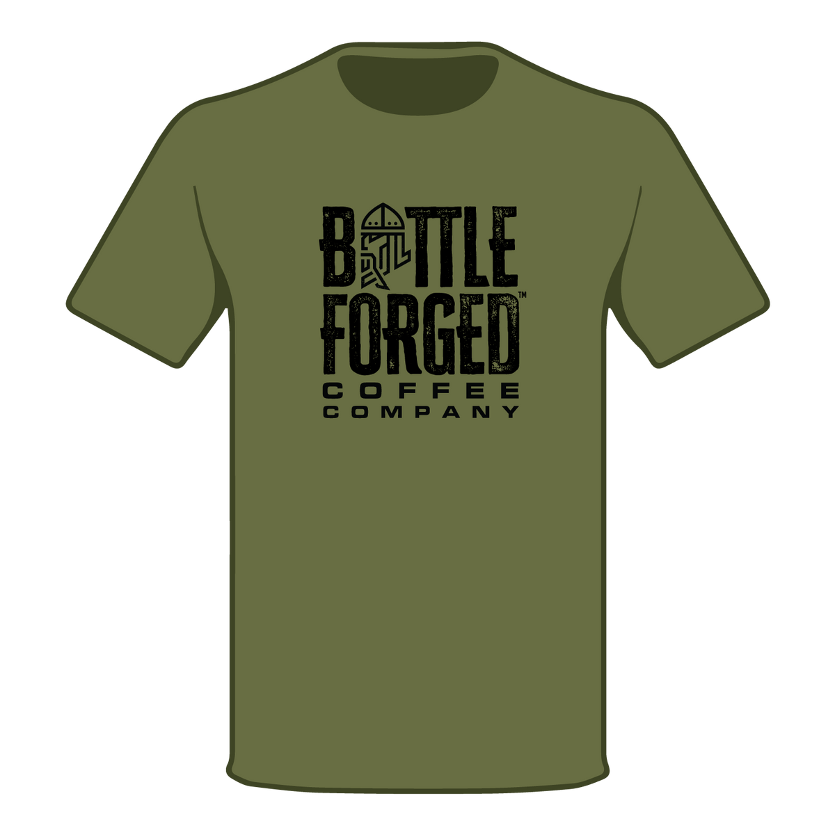 Battle Military Green Shirt Battle Coffee