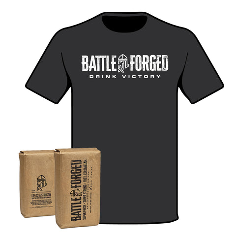 Battle Forged Logo T-Shirt + 12 oz Coffee